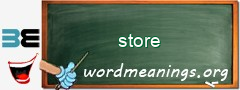 WordMeaning blackboard for store